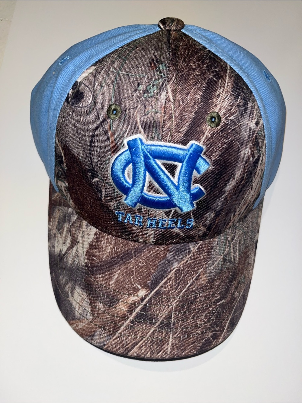 University of North Carolina Tar Heels Camo Snapback Cap - Carolina Blue